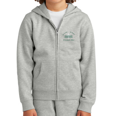 SMS Green - Youth V.I.T. Fleece Full Zip Hoodie Thumbnail