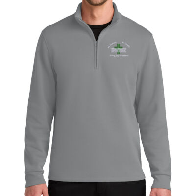 Embroidered SMS - Wearever Signature Double Pique 1/4 Zip Thumbnail
